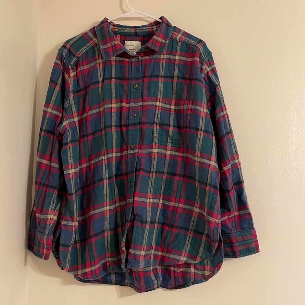 American Eagle flannel boyfriend fit